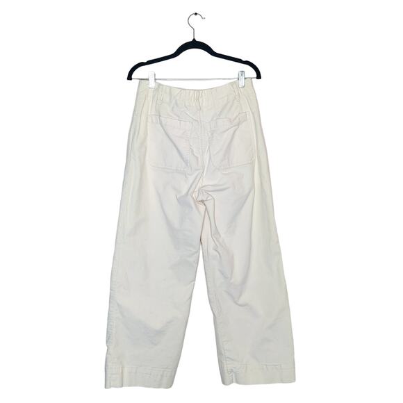 Avec Les Filles Wide Leg Cropped Corduroy Fisherman Pants 10 Preppy Academia - Picture 3 of 14
